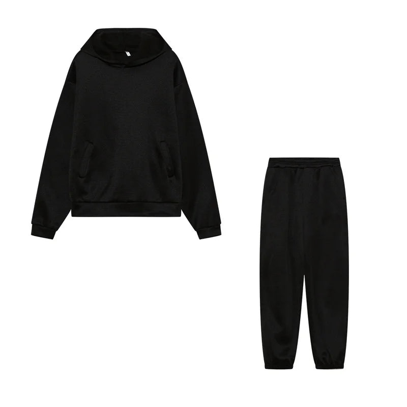 Frauen Kapuze Trainings anzug Sport 2 Stück Set Streetwear Sweatshirts Pullover Hosen Anzug nach Hause Jogging hose Hosen Outfits