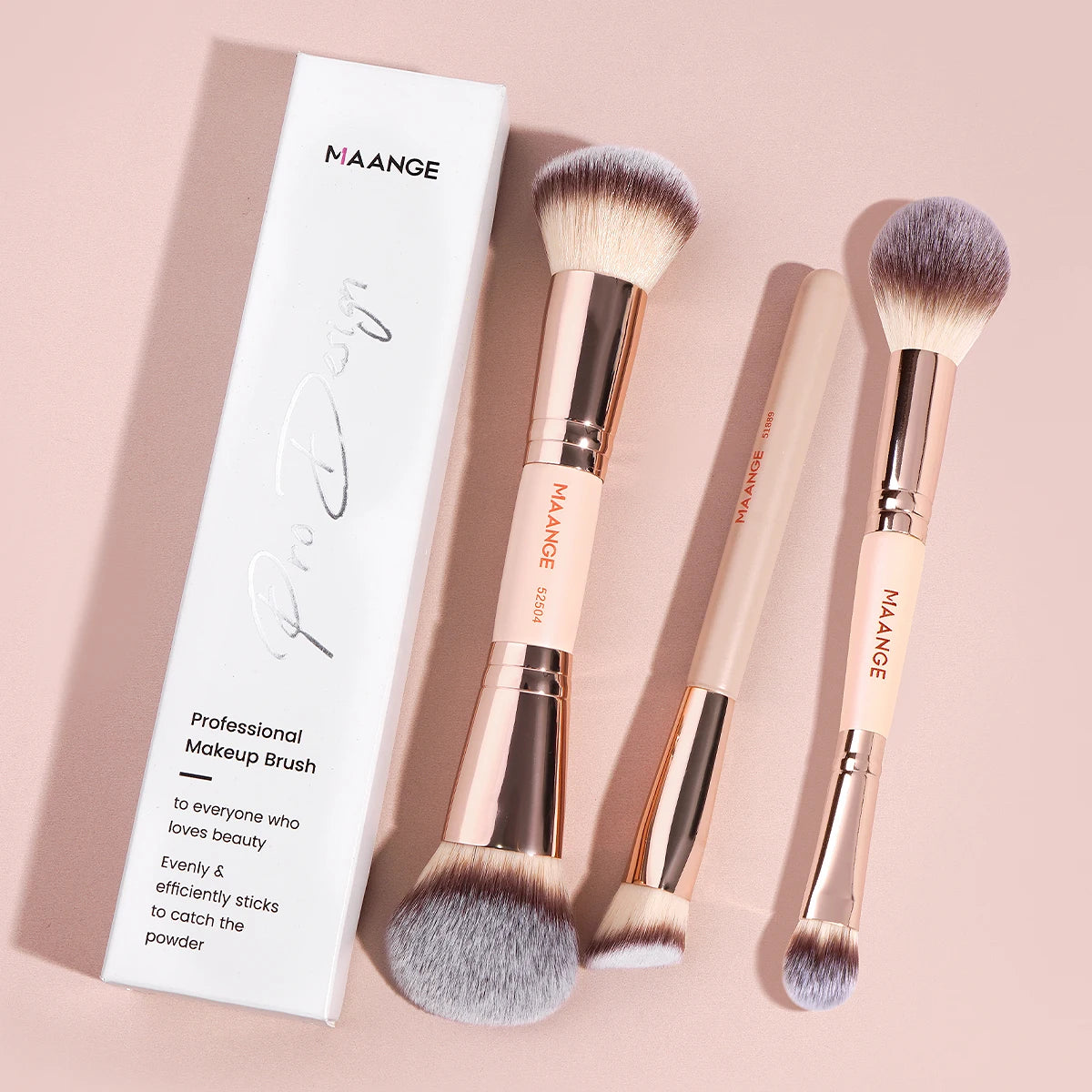 MAANGE Make-up-Pinsel-Set, 3-teilig, für Gesicht, Rouge, Kabuki, Puder, Foundation, Make-up-Pinsel für Mineral-BB-Creme, flüssiges Mischen, Beauty-Tool