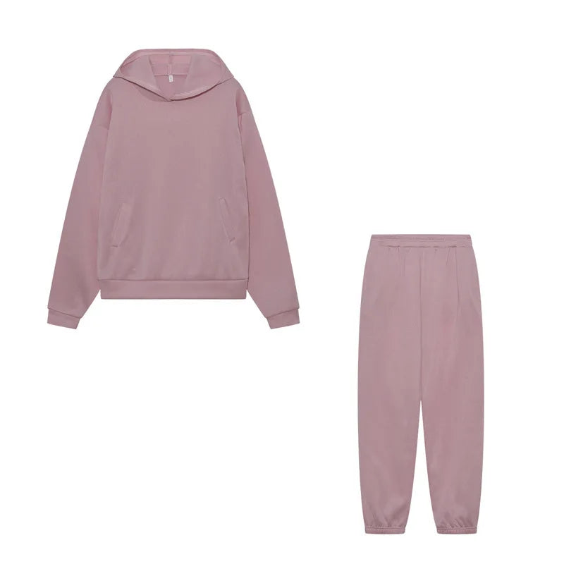 Frauen Kapuze Trainings anzug Sport 2 Stück Set Streetwear Sweatshirts Pullover Hosen Anzug nach Hause Jogging hose Hosen Outfits