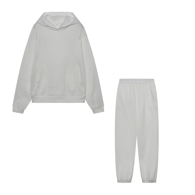 Frauen Kapuze Trainings anzug Sport 2 Stück Set Streetwear Sweatshirts Pullover Hosen Anzug nach Hause Jogging hose Hosen Outfits