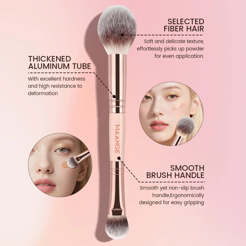 MAANGE Make-up-Pinsel-Set, 3-teilig, für Gesicht, Rouge, Kabuki, Puder, Foundation, Make-up-Pinsel für Mineral-BB-Creme, flüssiges Mischen, Beauty-Tool