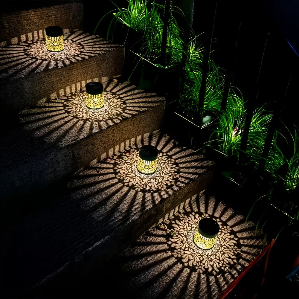 Solar-Pfingstrosen-Wandlampen, 1/2 Stück – hohles Pfingstrosen-Design, für den Außenbereich, Gartendekoration, helles Eisen, Hof-Party-Geschenk für festliche Einstellungen