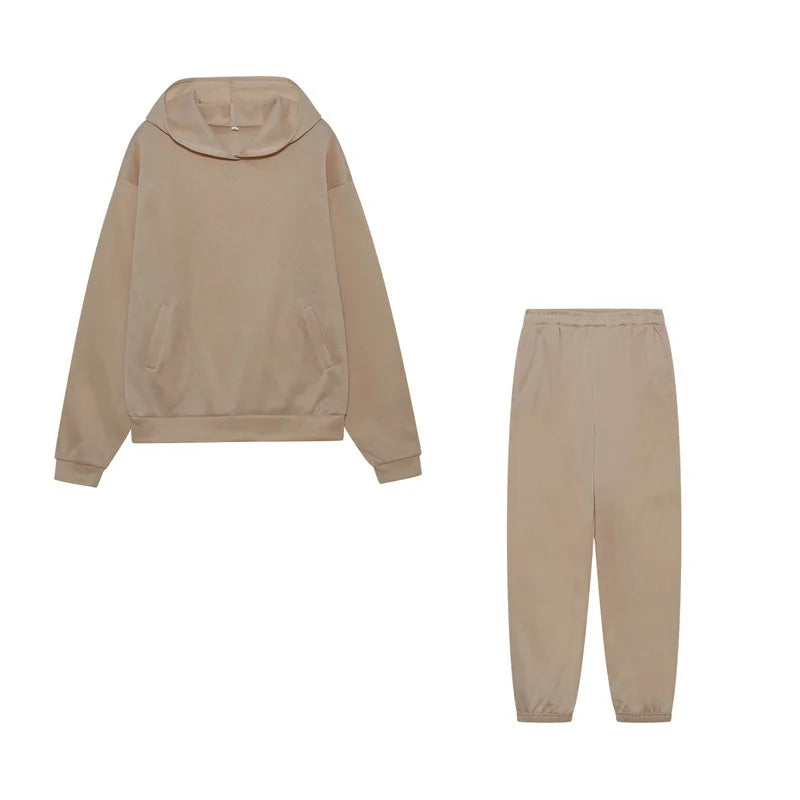 Frauen Kapuze Trainings anzug Sport 2 Stück Set Streetwear Sweatshirts Pullover Hosen Anzug nach Hause Jogging hose Hosen Outfits