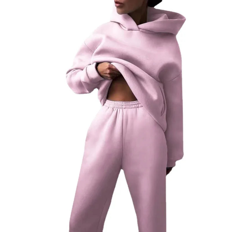 Frauen Kapuze Trainings anzug Sport 2 Stück Set Streetwear Sweatshirts Pullover Hosen Anzug nach Hause Jogging hose Hosen Outfits