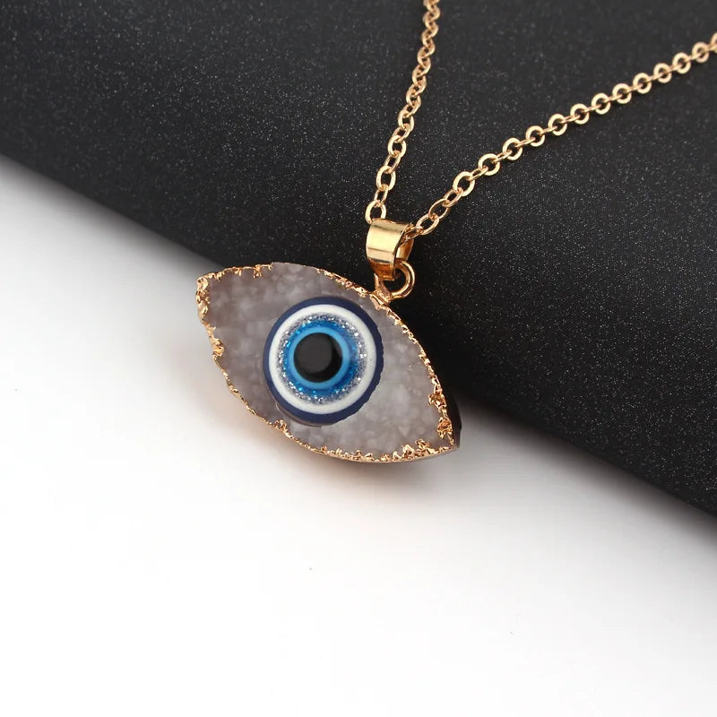 Vintage Türkische Bösen blick Anhänger Halskette für Frauen Mode Schlüsselbein Kette Aussage Halskette Boho Party Schmuck Femme Collares