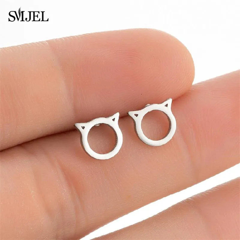 Edelstahl Schwalbe Kleiner Ohrring Mehrere Kleiner Vogel Schmuck Frauen Taube Flamingo Papagei Zweig Kolibri Kranich Ohrstecker