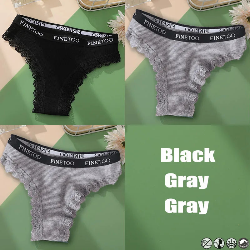 3 Teile/satz Baumwolle Höschen Brasilianischen Stil Frauen Unterwäsche Spitze Sexy Dessous für Weibliche Unterhose Tanga Höschen Slip Dessous