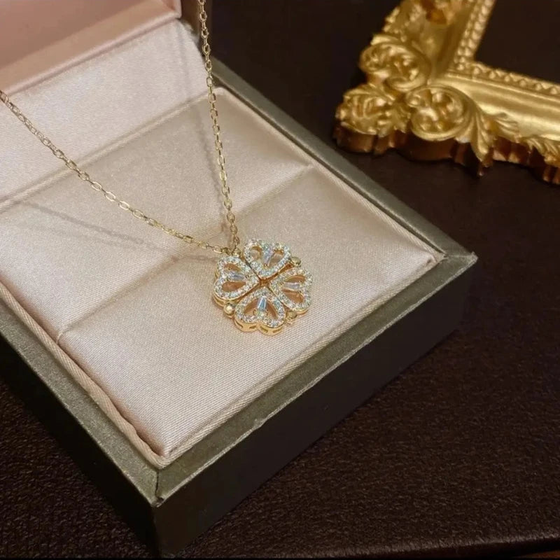 Süße Zirkon Kristall Anhänger Halskette für Frauen koreanische Mode Edelstahl Schlüsselbein Kette Schmuck weibliche Hochzeit Accessoires