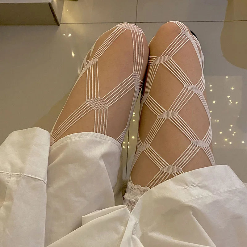 Sexy Mesh Strümpfe Strumpfhosen Frauen Spitze Strumpfhosen Sheer Strümpfe Damen Fishnet Strumpfhosen Lange Strumpf Frauen Sexy Dessous