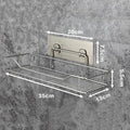 Badezimmer-Aufbewahrungsregal aus Edelstahl, stanzfrei, für Küche, Badezimmer, Toilette, Wandbehang, Lagerregal