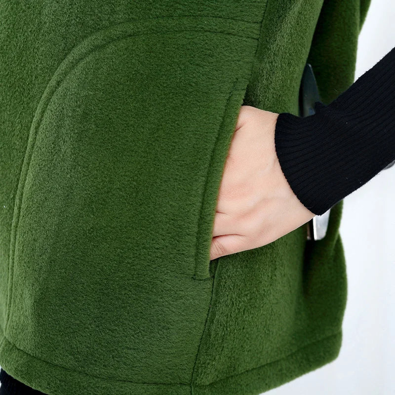 Plus Size Damen Polar Fleece Weste ärmellos große Reißverschlussjacke Herbstmode Freizeitweste für Damen