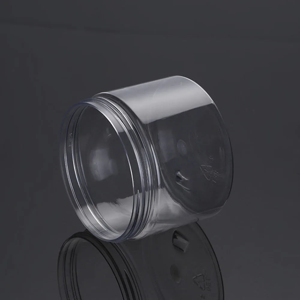 Durchsichtiges Plastik glas und Deckel leeres Glas Waschtisch behälter Behälter Candy Box Reise flasche 30ml 50ml 60ml 80ml 120ml 250ml 500ml ml