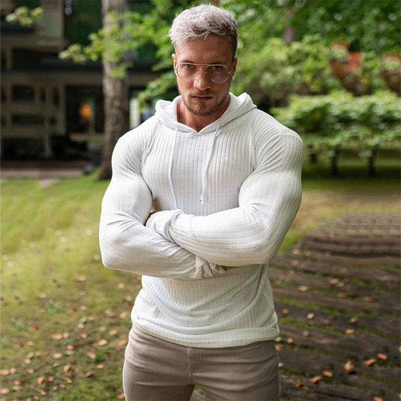 Neue Mode Winter Mit Kapuze Pullover Männer Warm Rollkragen Herren Pullover Slim Fit Pullover Männer Klassische Sweter Männer Strickwaren Pull Homme