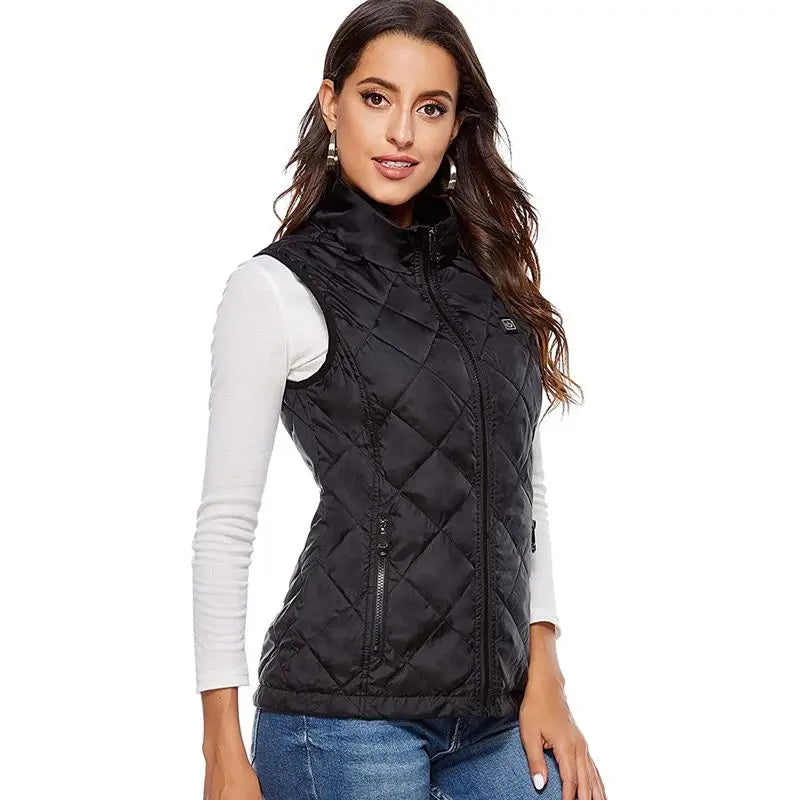Frauen Heizung Weste Herbst und Winter Baumwolle Weste USB Infrarot Elektrische Heizung anzug Frauen Flexible Thermische Winter Warme Jacke