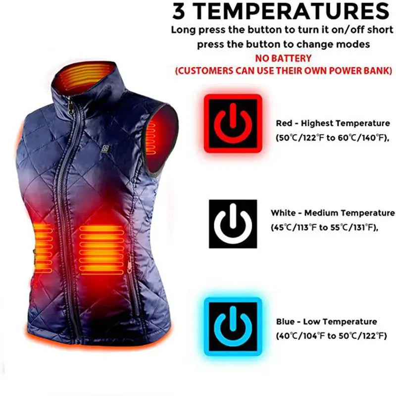 Frauen Heizung Weste Herbst und Winter Baumwolle Weste USB Infrarot Elektrische Heizung anzug Frauen Flexible Thermische Winter Warme Jacke