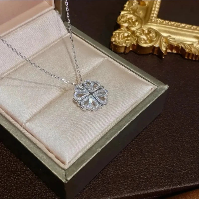 Süße Zirkon Kristall Anhänger Halskette für Frauen koreanische Mode Edelstahl Schlüsselbein Kette Schmuck weibliche Hochzeit Accessoires