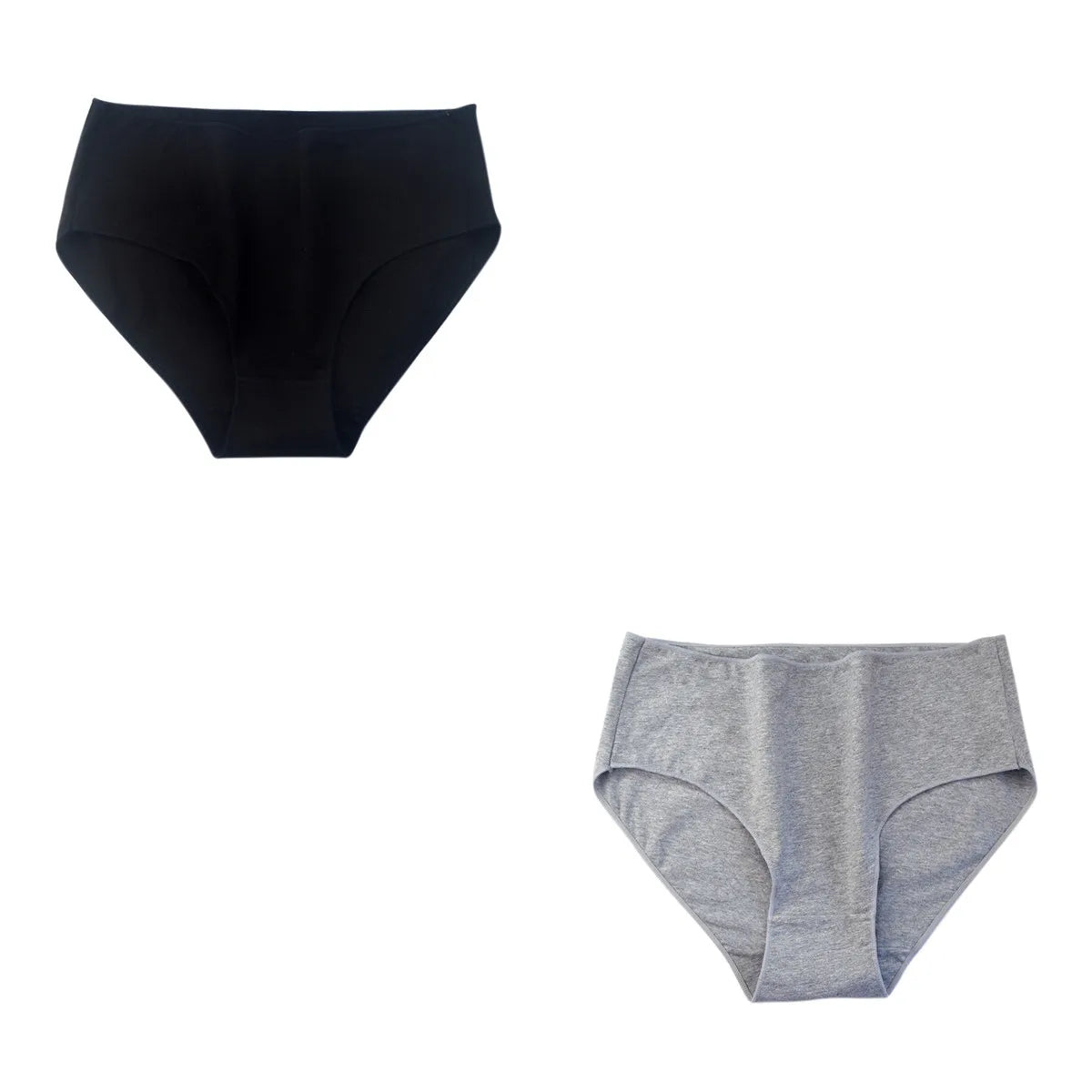 2 teile/satz Baumwolle Höschen Slips Frauen hohe Taille Unterhose einfarbige Hosen weiblich intimates comfot atmungsaktive Dessous M-2XL