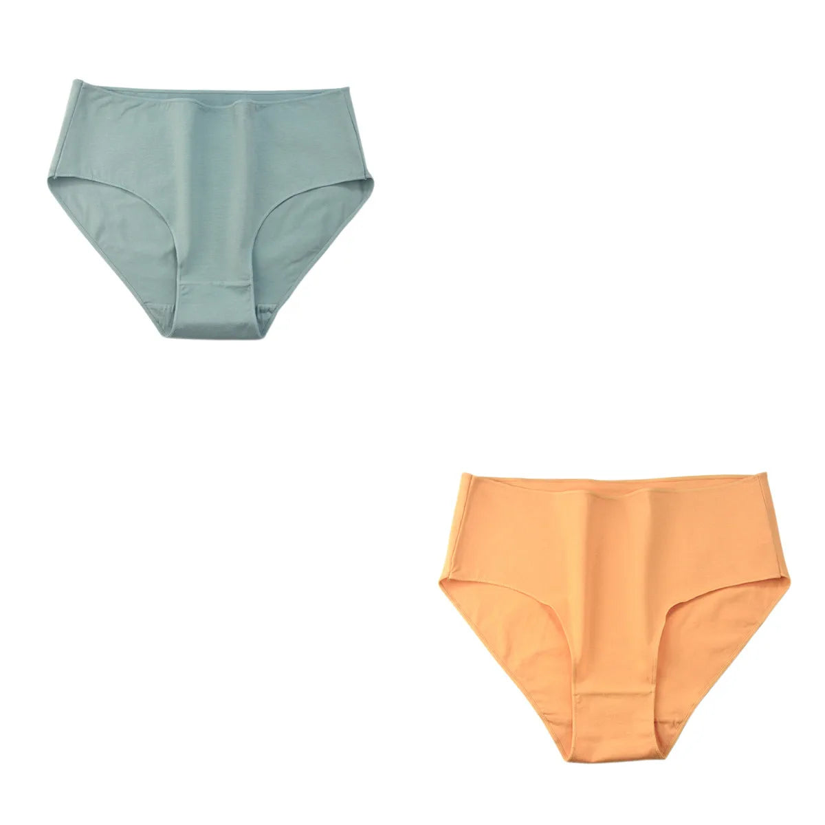 2 teile/satz Baumwolle Höschen Slips Frauen hohe Taille Unterhose einfarbige Hosen weiblich intimates comfot atmungsaktive Dessous M-2XL