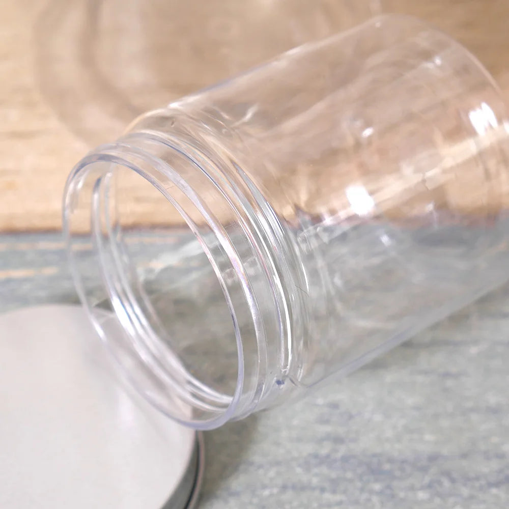 Durchsichtiges Plastik glas und Deckel leeres Glas Waschtisch behälter Behälter Candy Box Reise flasche 30ml 50ml 60ml 80ml 120ml 250ml 500ml ml