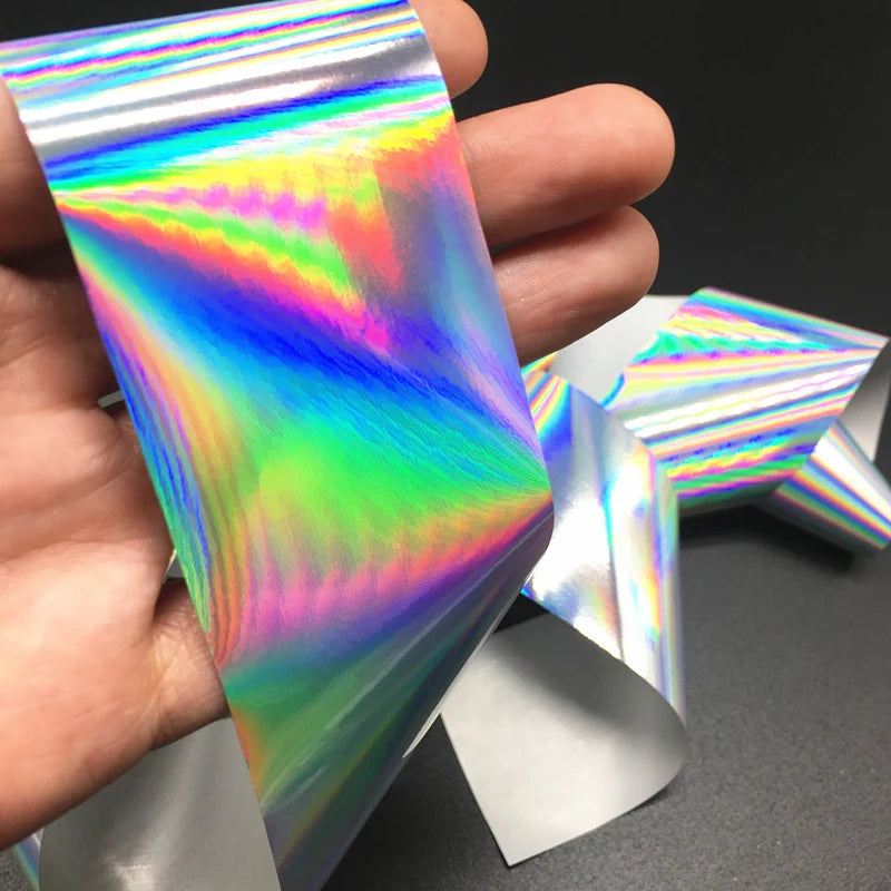 1 m holografische Nagelfolienaufkleber mit Spiegeleffekt, Nagelkunst-Transferpapier, matt, lila, Transferaufkleber, matte goldene Nägel, Maniküre