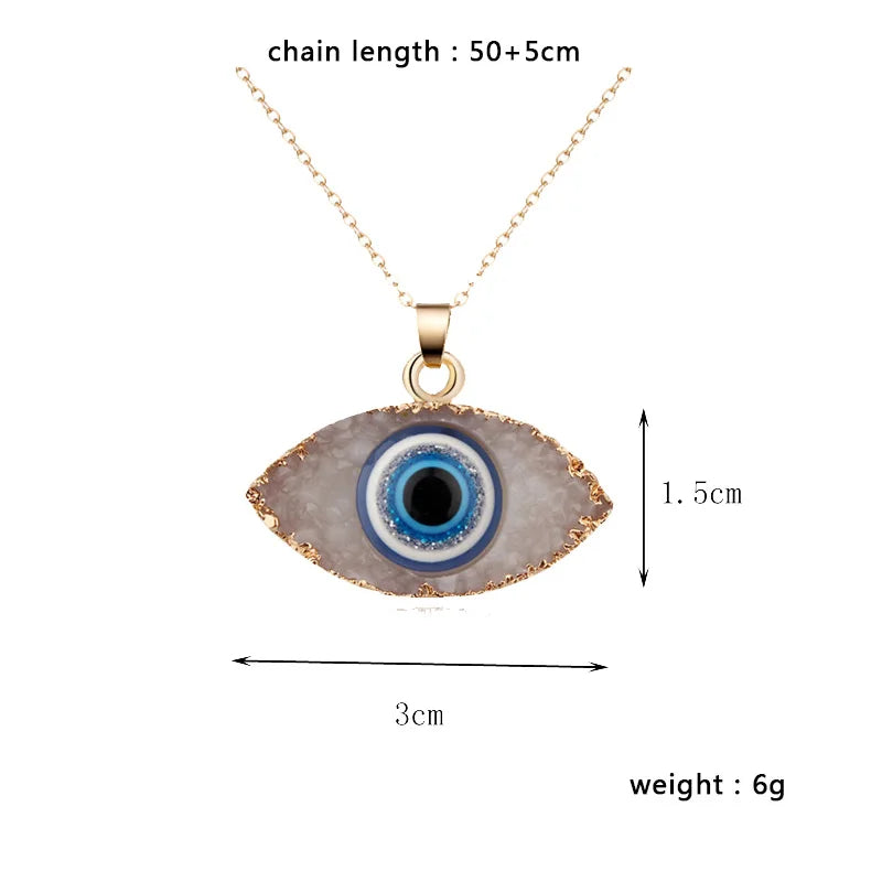 Vintage Türkische Bösen blick Anhänger Halskette für Frauen Mode Schlüsselbein Kette Aussage Halskette Boho Party Schmuck Femme Collares