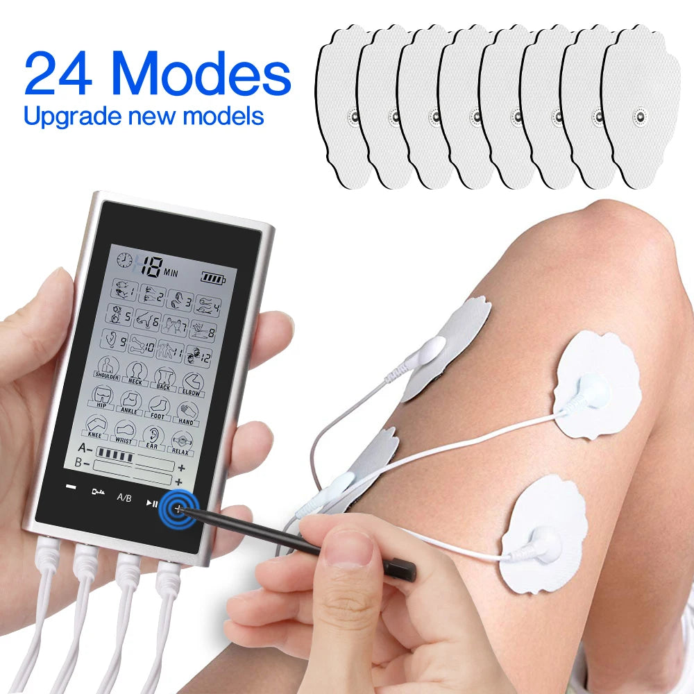 24 Modi ems elektrische Compex Muskels timulation profession elle Elektro stimulation 4 Ausgangs kanal Physiotherapie Massage Zehner Maschine