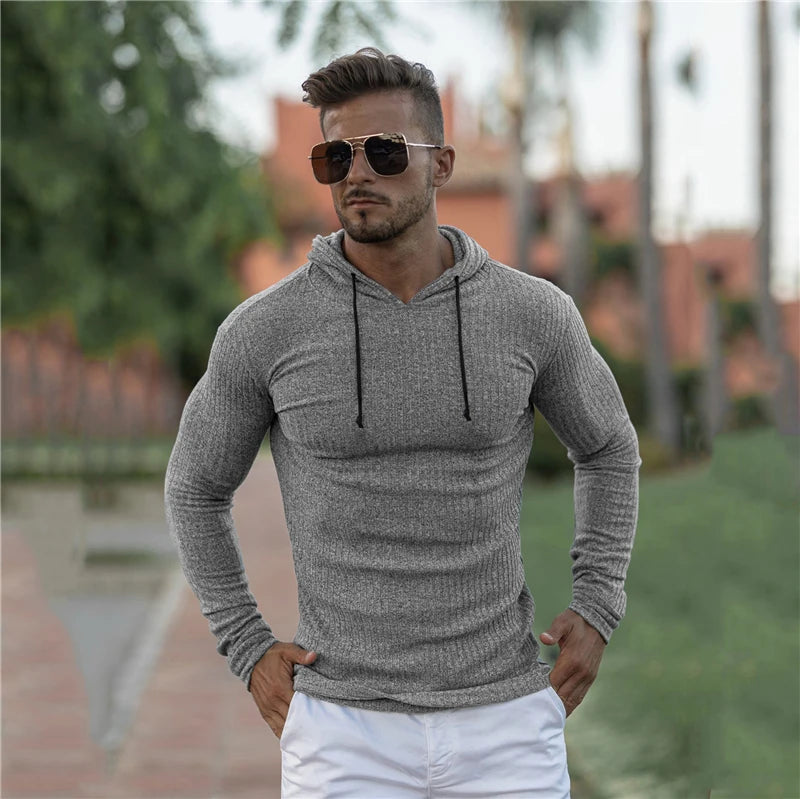 Neue Mode Winter Mit Kapuze Pullover Männer Warm Rollkragen Herren Pullover Slim Fit Pullover Männer Klassische Sweter Männer Strickwaren Pull Homme