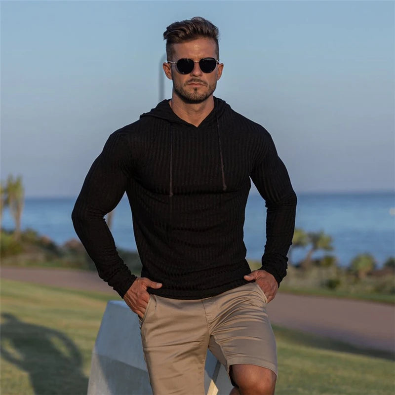 Neue Mode Winter Mit Kapuze Pullover Männer Warm Rollkragen Herren Pullover Slim Fit Pullover Männer Klassische Sweter Männer Strickwaren Pull Homme