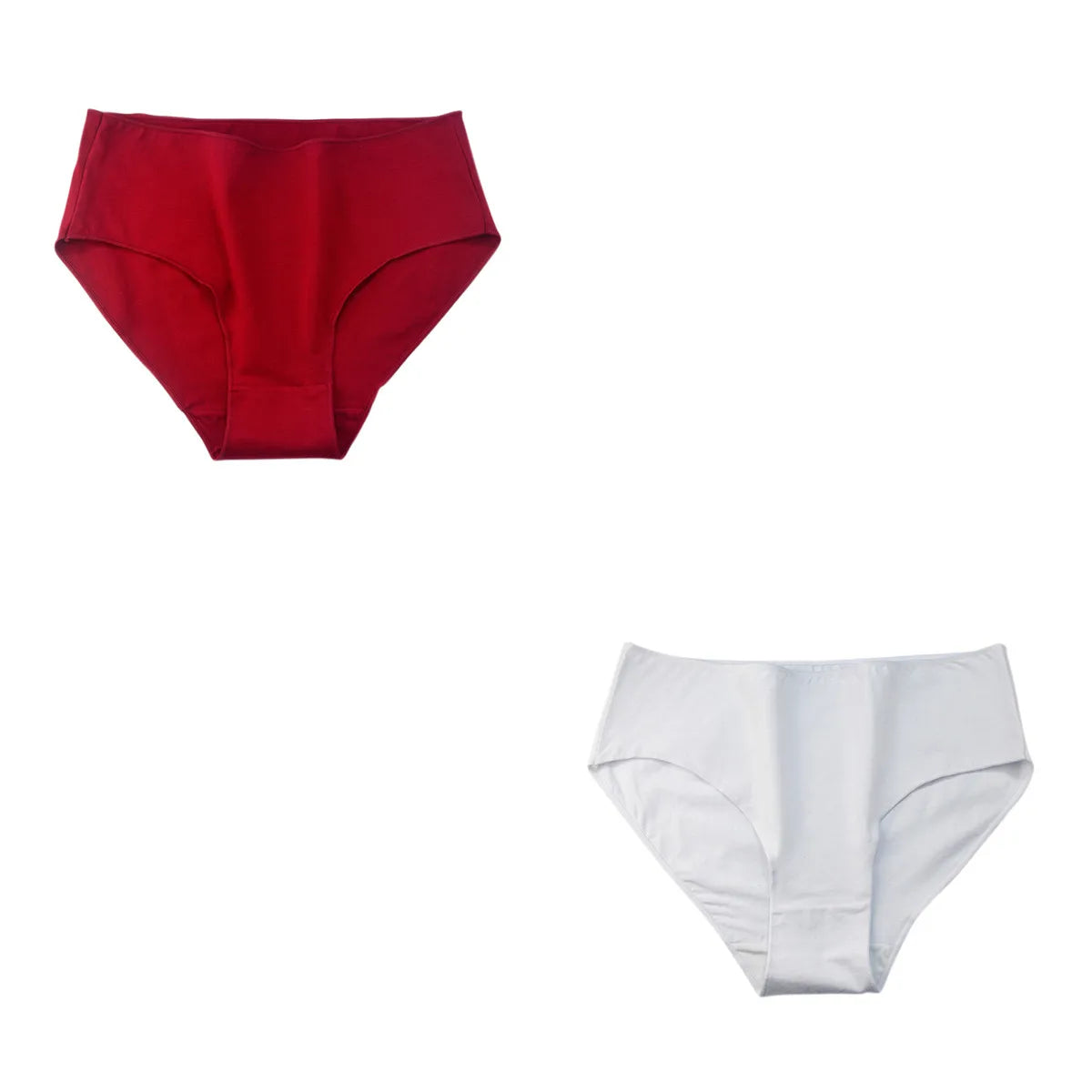 2 teile/satz Baumwolle Höschen Slips Frauen hohe Taille Unterhose einfarbige Hosen weiblich intimates comfot atmungsaktive Dessous M-2XL