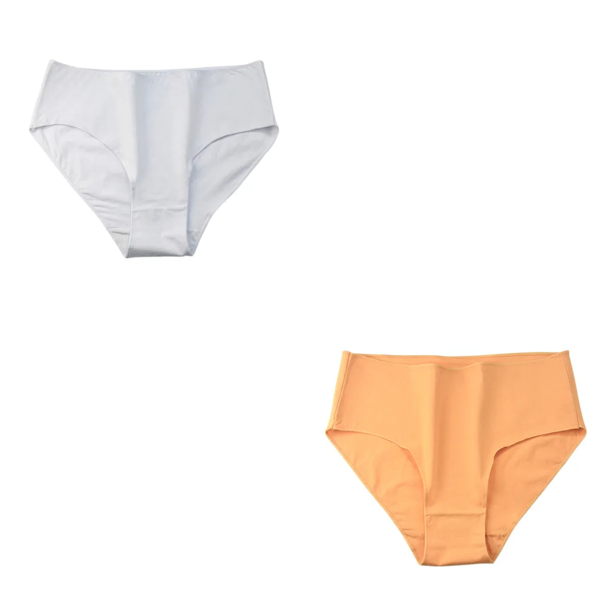 2 teile/satz Baumwolle Höschen Slips Frauen hohe Taille Unterhose einfarbige Hosen weiblich intimates comfot atmungsaktive Dessous M-2XL