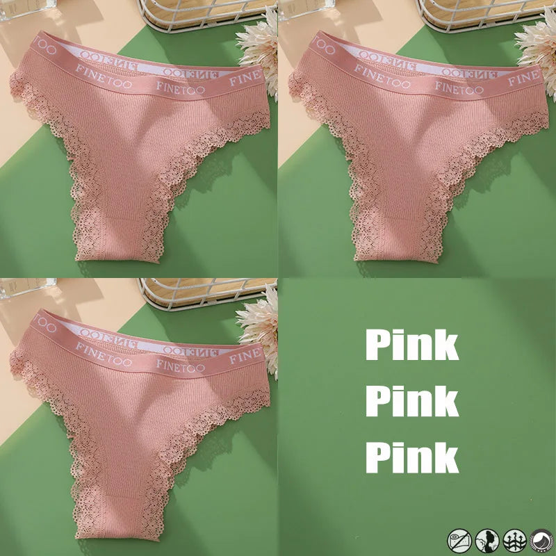 3 Teile/satz Baumwolle Höschen Brasilianischen Stil Frauen Unterwäsche Spitze Sexy Dessous für Weibliche Unterhose Tanga Höschen Slip Dessous