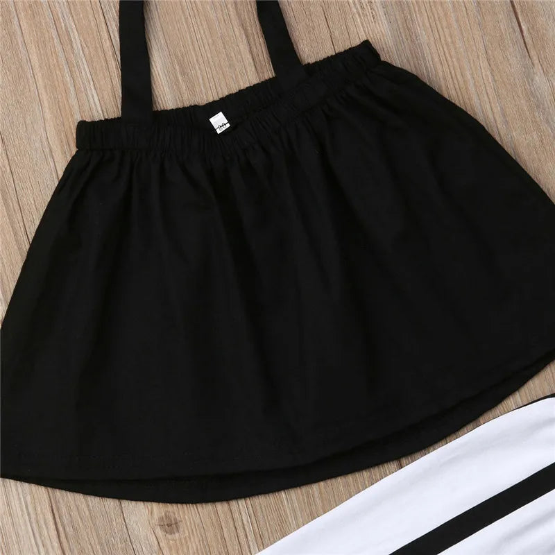 1-6T Mode Sommer Kleidung Mädchen Strap Tops + Gestreifte Hose Kleinkind Outfits Mädchen Kleidung Sets