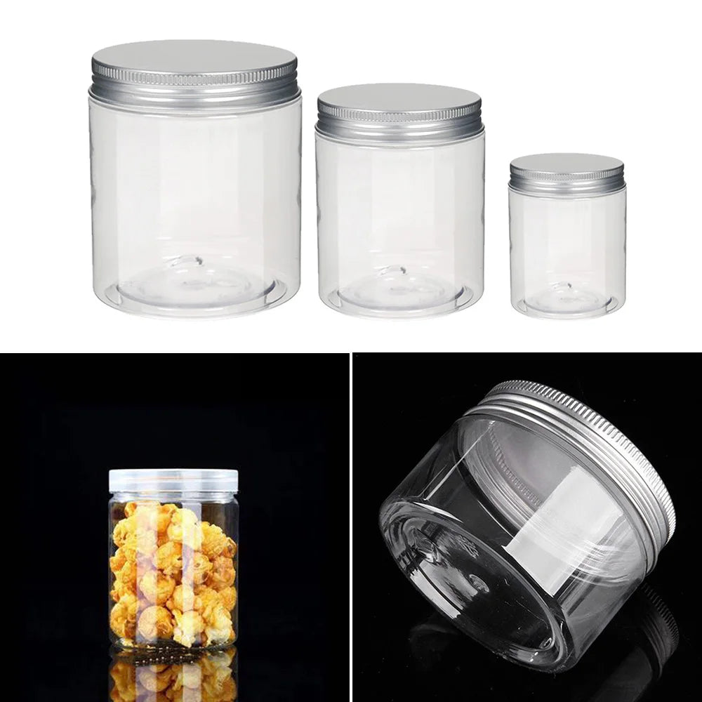 Durchsichtiges Plastik glas und Deckel leeres Glas Waschtisch behälter Behälter Candy Box Reise flasche 30ml 50ml 60ml 80ml 120ml 250ml 500ml ml