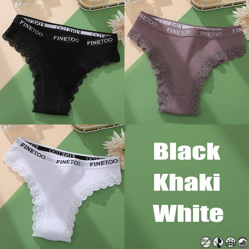 3 Teile/satz Baumwolle Höschen Brasilianischen Stil Frauen Unterwäsche Spitze Sexy Dessous für Weibliche Unterhose Tanga Höschen Slip Dessous