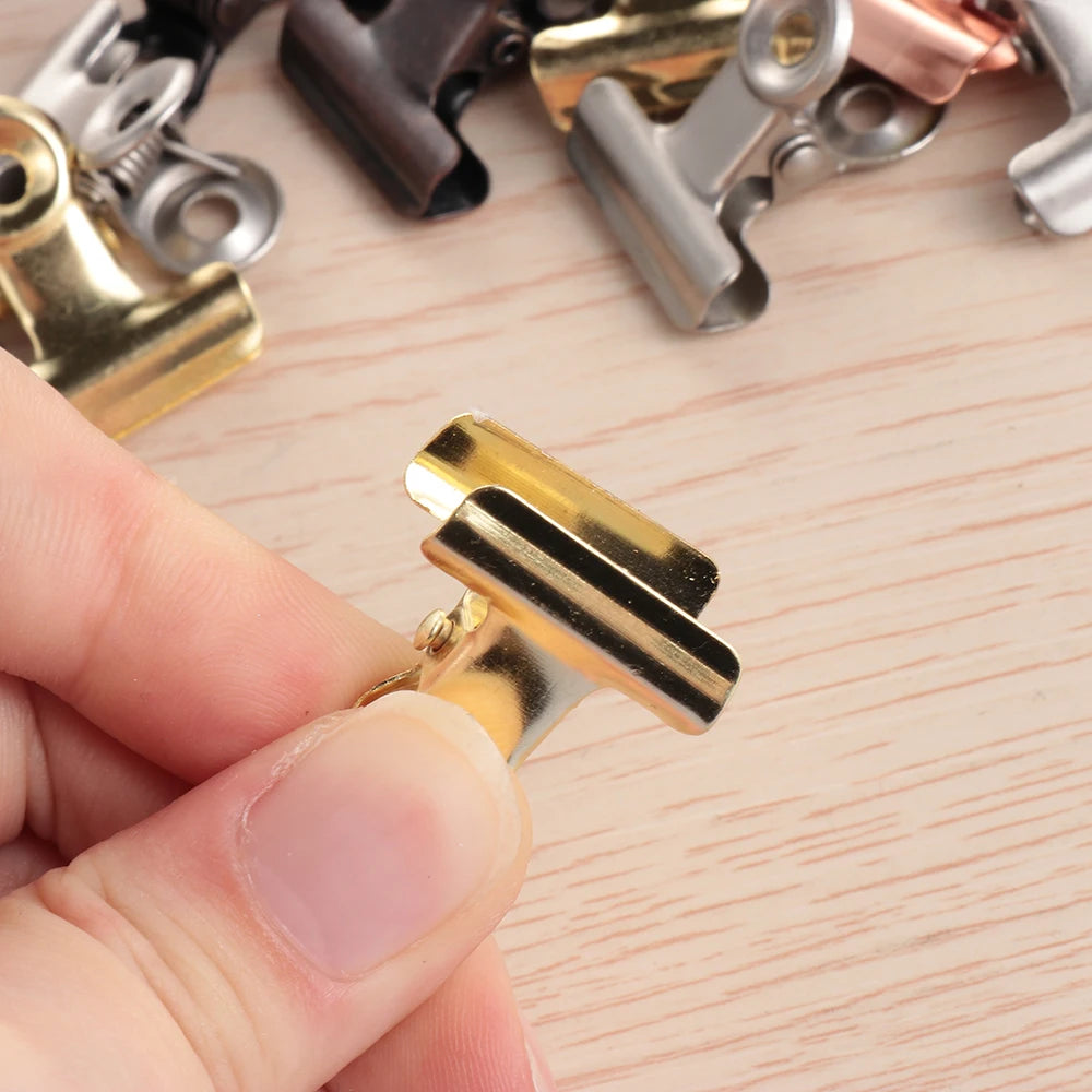 6Pcs Metall Küche Lebensmittel Abdichtung Tasche Clips Brief Papier Foto Datei Schellen Schule Büro Kalender Binder Clip Haushalts Zubehör