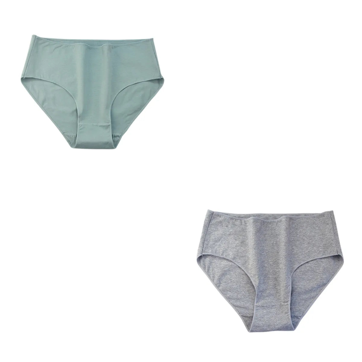 2 teile/satz Baumwolle Höschen Slips Frauen hohe Taille Unterhose einfarbige Hosen weiblich intimates comfot atmungsaktive Dessous M-2XL