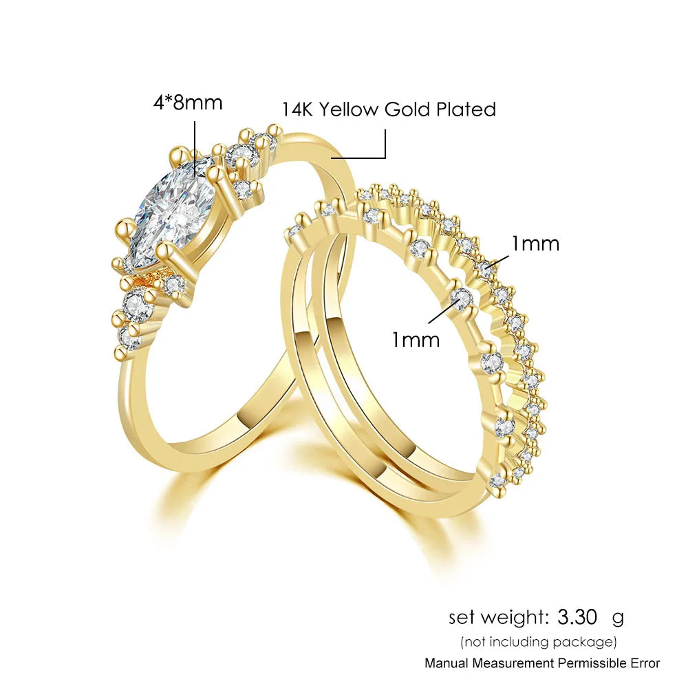 Neue INS Gold Farbe Edle Trend Dainty Ringe Für Frauen Eintrag Lux Zirkon Midi Finger Ringe Für Mädchen Jahrestag Schmuck KAR229