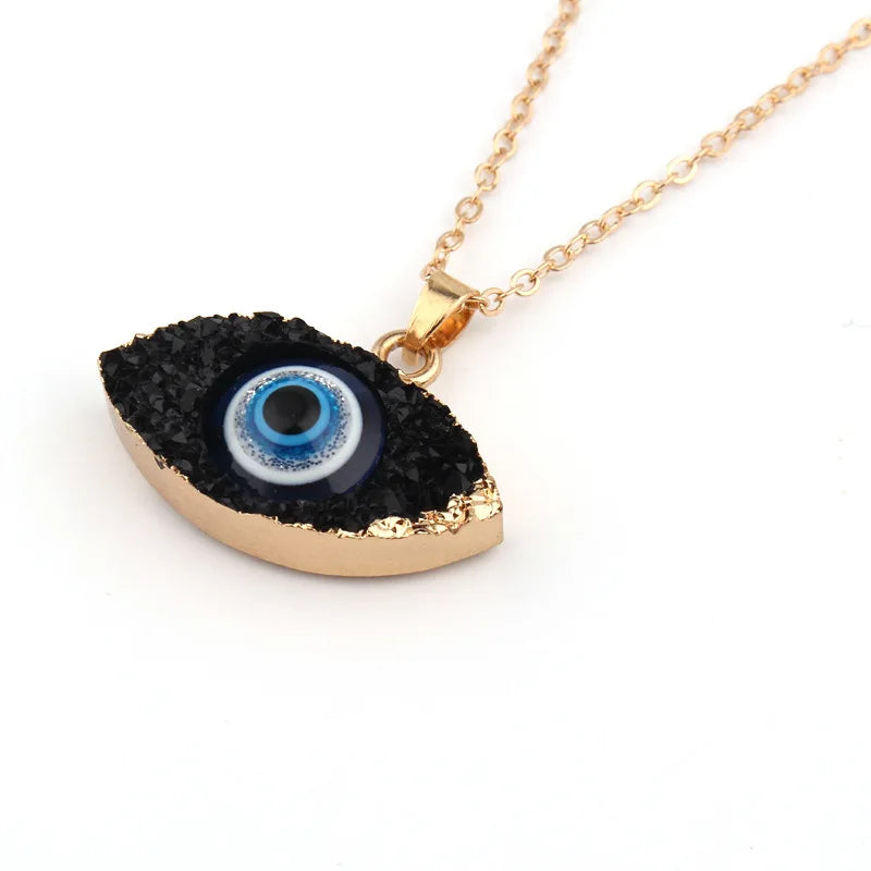 Vintage Türkische Bösen blick Anhänger Halskette für Frauen Mode Schlüsselbein Kette Aussage Halskette Boho Party Schmuck Femme Collares