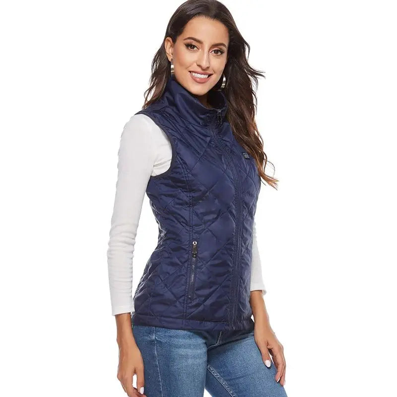 Frauen Heizung Weste Herbst und Winter Baumwolle Weste USB Infrarot Elektrische Heizung anzug Frauen Flexible Thermische Winter Warme Jacke