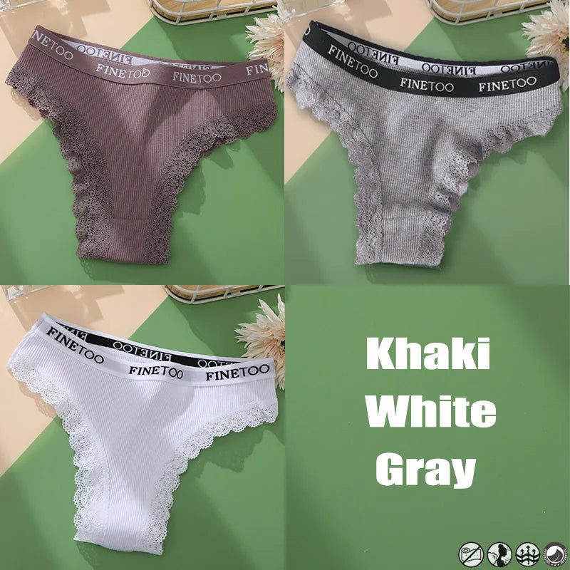 3 Teile/satz Baumwolle Höschen Brasilianischen Stil Frauen Unterwäsche Spitze Sexy Dessous für Weibliche Unterhose Tanga Höschen Slip Dessous