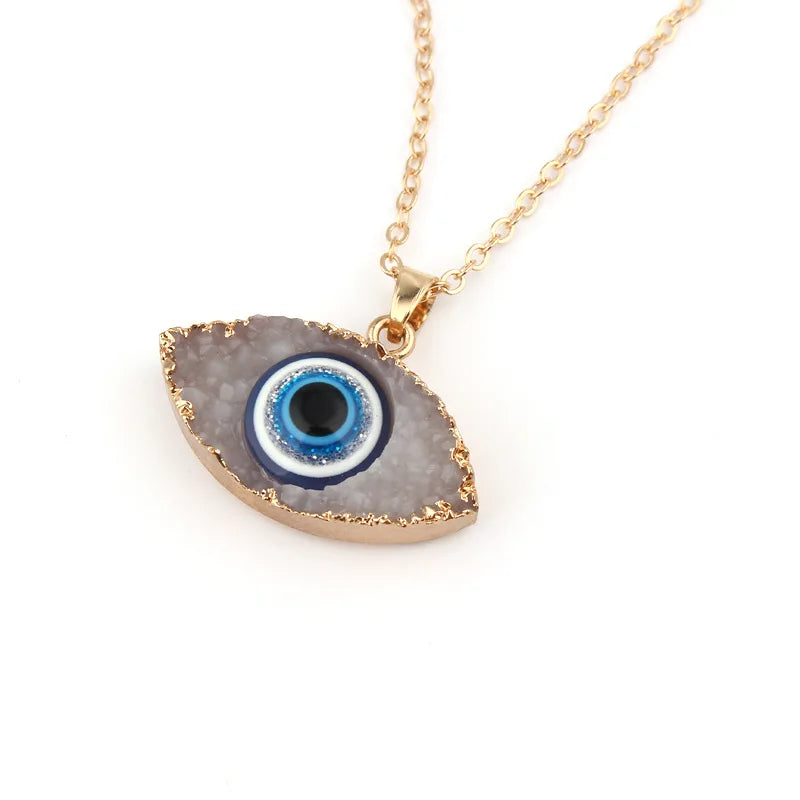 Vintage Türkische Bösen blick Anhänger Halskette für Frauen Mode Schlüsselbein Kette Aussage Halskette Boho Party Schmuck Femme Collares