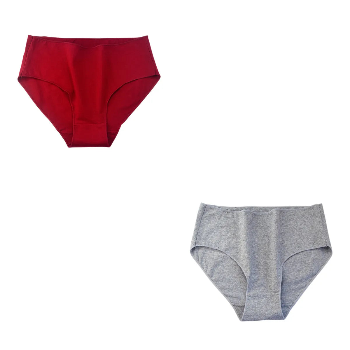 2 teile/satz Baumwolle Höschen Slips Frauen hohe Taille Unterhose einfarbige Hosen weiblich intimates comfot atmungsaktive Dessous M-2XL