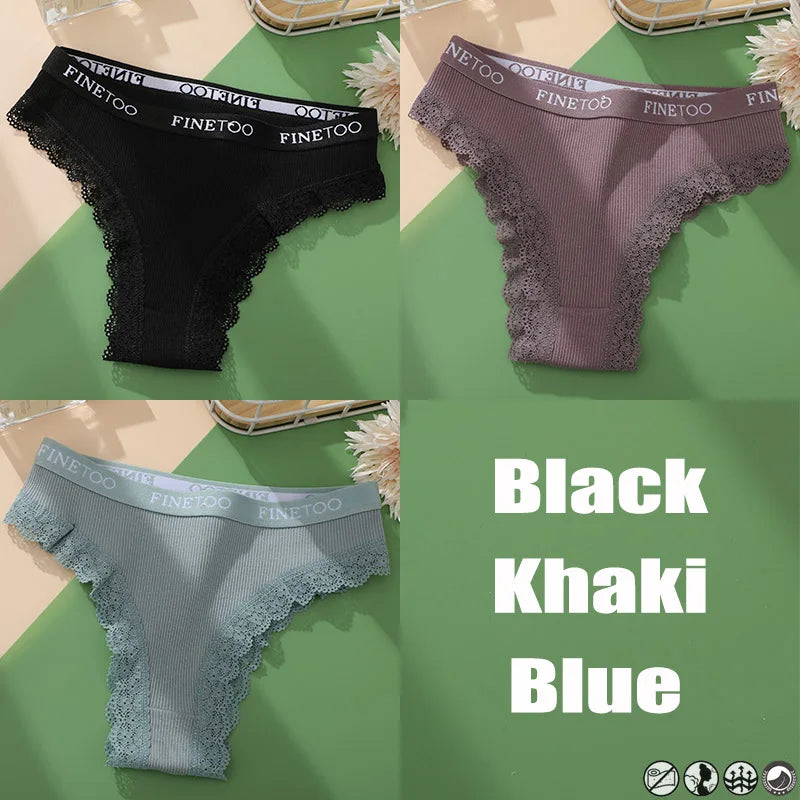 3 Teile/satz Baumwolle Höschen Brasilianischen Stil Frauen Unterwäsche Spitze Sexy Dessous für Weibliche Unterhose Tanga Höschen Slip Dessous