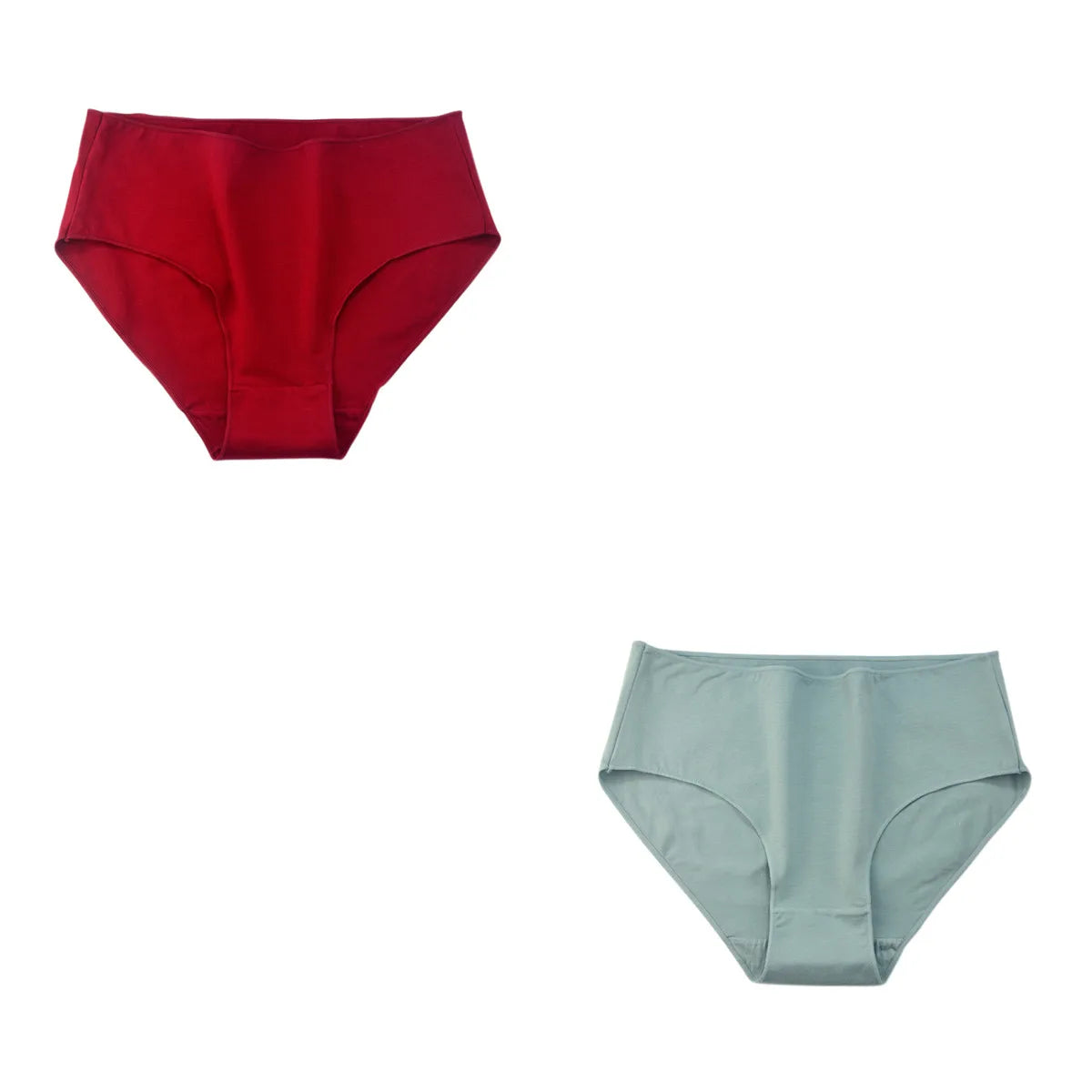 2 teile/satz Baumwolle Höschen Slips Frauen hohe Taille Unterhose einfarbige Hosen weiblich intimates comfot atmungsaktive Dessous M-2XL