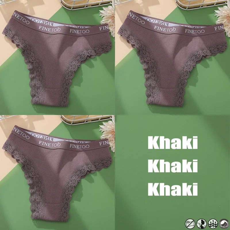 3 Teile/satz Baumwolle Höschen Brasilianischen Stil Frauen Unterwäsche Spitze Sexy Dessous für Weibliche Unterhose Tanga Höschen Slip Dessous