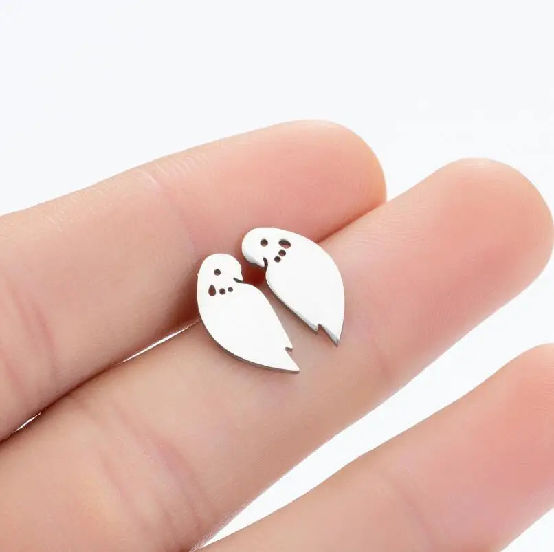 Edelstahl Schwalbe Kleiner Ohrring Mehrere Kleiner Vogel Schmuck Frauen Taube Flamingo Papagei Zweig Kolibri Kranich Ohrstecker