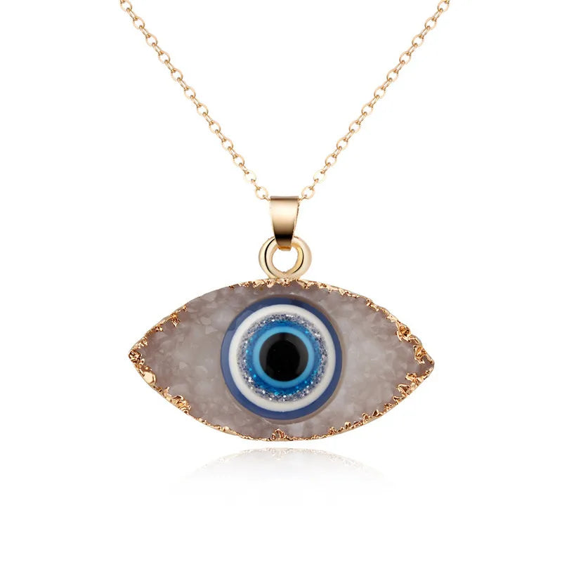 Vintage Türkische Bösen blick Anhänger Halskette für Frauen Mode Schlüsselbein Kette Aussage Halskette Boho Party Schmuck Femme Collares