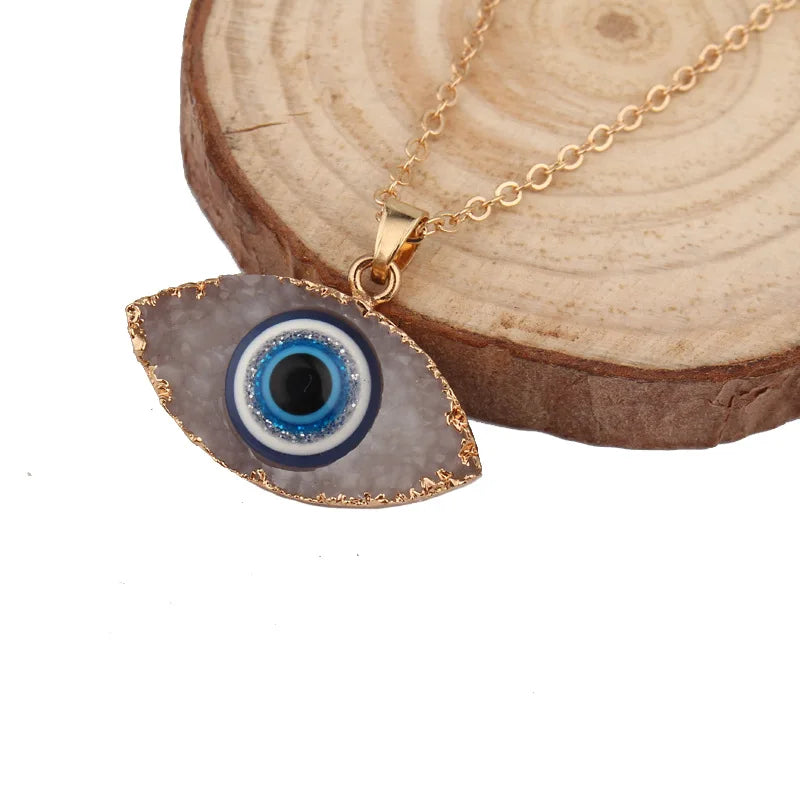 Vintage Türkische Bösen blick Anhänger Halskette für Frauen Mode Schlüsselbein Kette Aussage Halskette Boho Party Schmuck Femme Collares