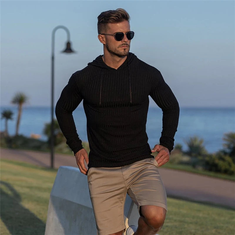 Neue Mode Winter Mit Kapuze Pullover Männer Warm Rollkragen Herren Pullover Slim Fit Pullover Männer Klassische Sweter Männer Strickwaren Pull Homme