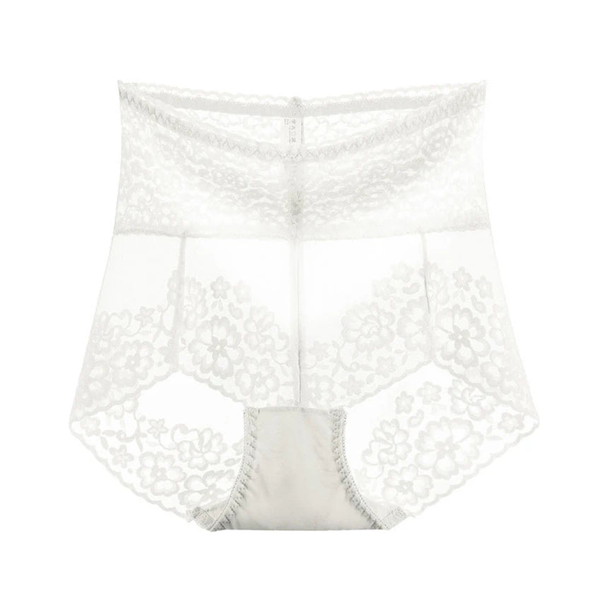 Frauen sexy Spitze sehen durch Slips Blumen hohe Taille elastische Unterwäsche Schlüpfer weibliche nahtlose Unterhose intime Dessous